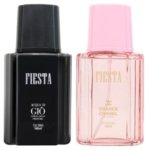 ادو پرفیوم زنانه فیستا مدل chanel chance tendre حجم 100 میلی لیتر به همراه ادو پرفیوم مردانه فیستا مدل acqua di gio profumo