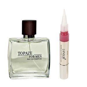 ادو پرفیوم مردانه استاویتا مدل topaze حجم 100 میلی لیتر به همراه لاک لب لنسور سری my love شماره 01
