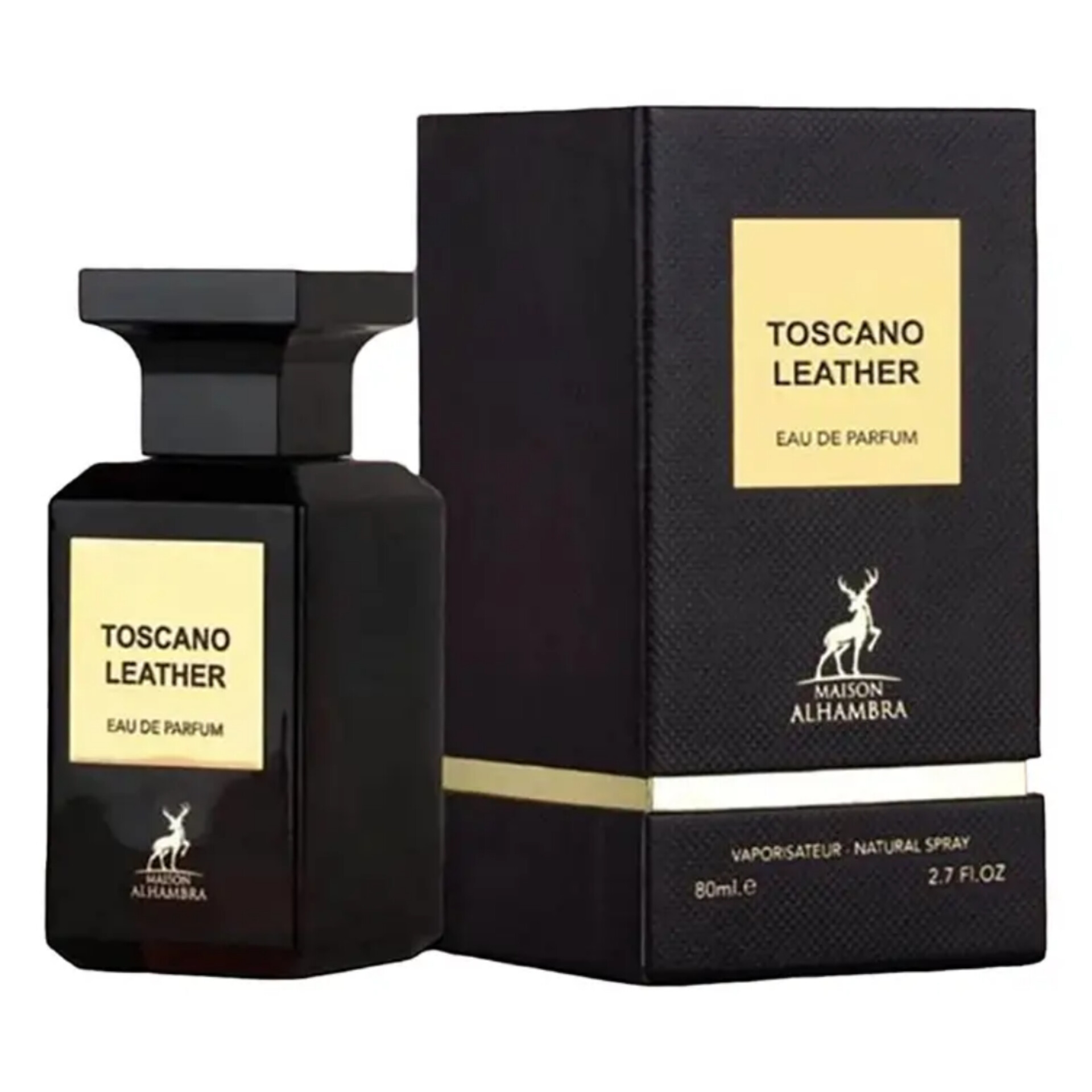 ادو پرفیوم مردانه الحمبرا مدل toscano leather حجم 100 میلی لیتر