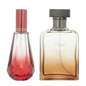 ادو پرفیوم مردانه انجل کرفت مدل mosio حجم 90 میلی لیتر به همراه ادوپرفیوم زنانه مدل elegance