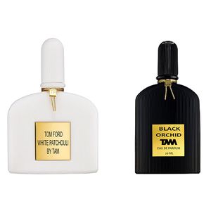 ادو پرفیوم مردانه تام مدل black orchid حجم 25 میلی لیتر به همراه ادو پرفیوم زنانه تام مدل white patchouli حجم 25 میلی لیتر