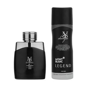 ادو پرفیوم مردانه شمیاس مدل legend حجم 40 میلی لیتر به همراه اسپری خوشبو کننده بدن حجم 200 میلی لیتر