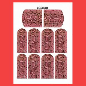 استیکر طراحی ناخن مدل طرح پوست ماری مدل c223