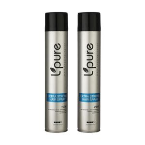 اسپری حالت دهنده مو لپیور مدل extra strong حجم 500 میلی لیتر مجموعه 2 عددی