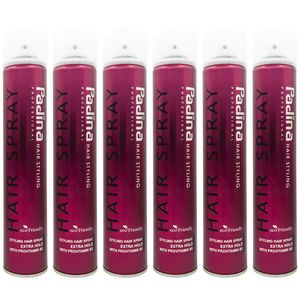 اسپری حالت دهنده مو پادینا مدل extra hold حجم 500 میلی لیتر مجموعه 6 عددی