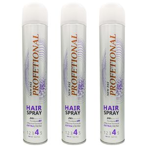اسپری حالت دهنده مو پروفشنال مدل extra strong حجم 500 میلی لیتر مجموعه 3 عددی