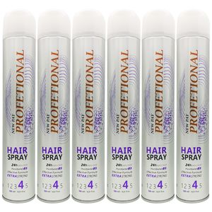 اسپری حالت دهنده مو پروفشنال مدل extra strong حجم 500 میلی لیتر مجموعه 6 عددی