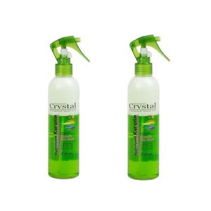 اسپری دوفاز مو کریستال مدل hydrolyzed keratin حجم 250 میلی لیتر مجموعه 2 عددی