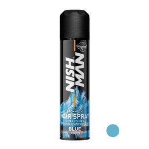 اسپری رنگ مو نیشمن مدل pro mech حجم 150 میلی لیتر رنگ آبی