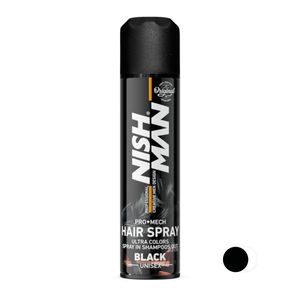 اسپری رنگ مو نیشمن مدل pro mech حجم 150 میلی لیتر رنگ مشکی