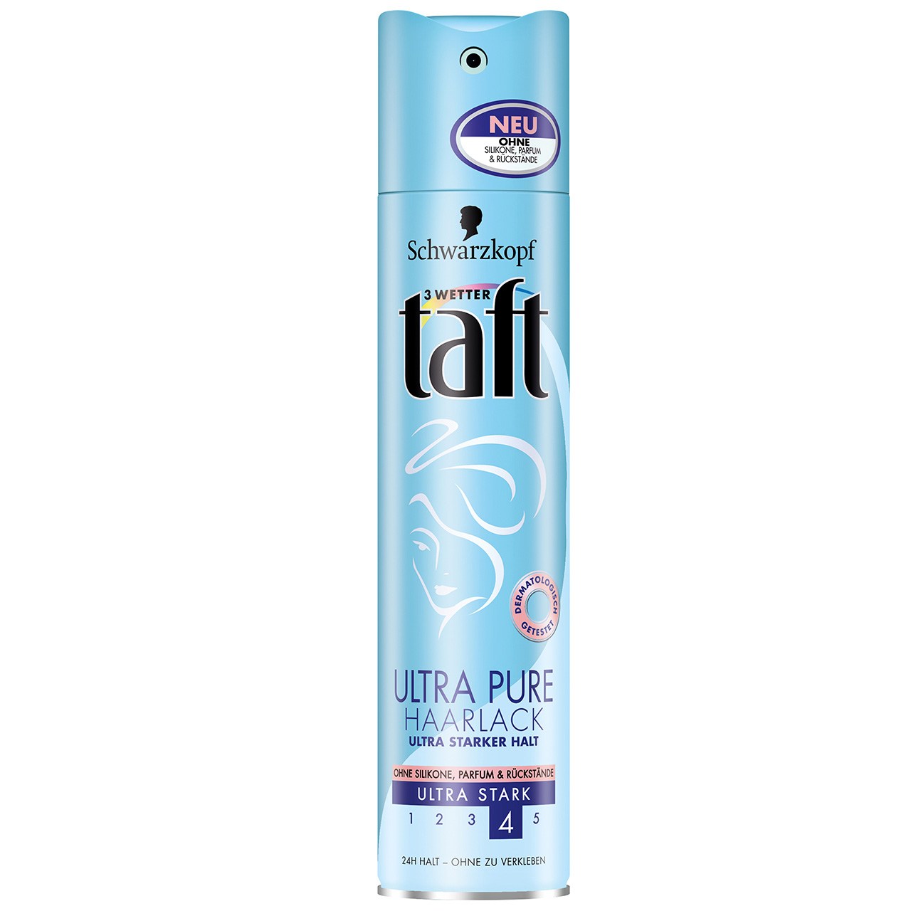اسپری نگهدارنده حالت مو تافت مدل ultra pure hairlack حجم 250 میلی لیتر