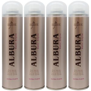 اسپری چسب مو آلبورا مدل ultra forte حجم 250 میلی لیتر مجموعه 4 عددی
