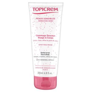 اسکراب بدن و صورت تاپی کرم مدل gentle scrub حجم 200 میلی لیتر