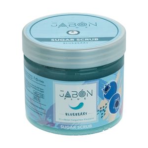 اسکراب شکری لایه بردار پوست ژبن پلاس مدل blueberry وزن 450 گرم