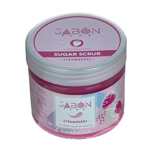 اسکراب شکری لایه بردار پوست ژبن پلاس مدل strwberry وزن 450 گرم