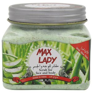 اسکراب لایه بردار مکس لیدی مدل aloe vera حجم 300 میلی لیتر