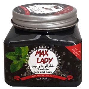اسکراب لایه بردار پوست مکس لیدی مدل charcoal حجم 300 میلی لیتر