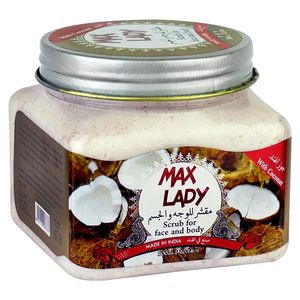 اسکراب لایه بردار پوست مکس لیدی مدل coconut حجم 300 میلی لیتر
