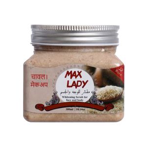 اسکراب لایه بردار پوست مکس لیدی مدل rice حجم 300 میلی لیتر