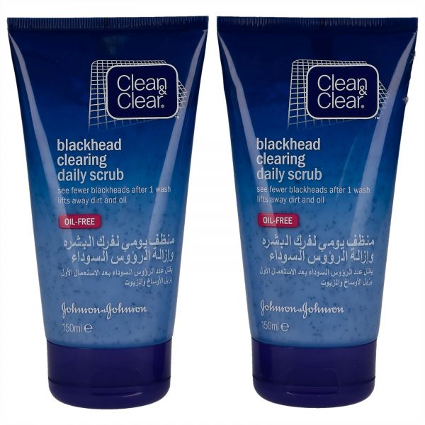 اسکراب لایه بردار پوست کلین اند کلیر مدل blackhead حجم 150 میلی لیتر مجموعه 2 عددی