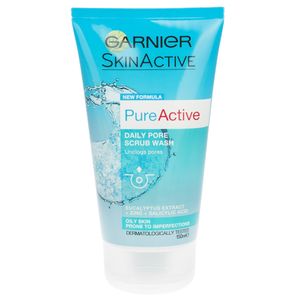 اسکراب لایه بردار پوست گارنیه مدل pure active حجم 150 میلی لیتر