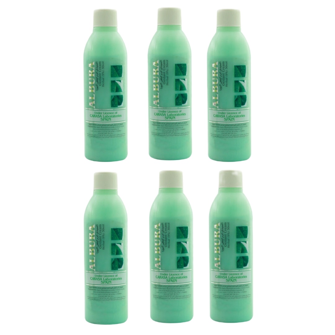 اکسیدان آلبورا مدل herbal نه درصدی حجم 120 میلی لیتر مجموعه 6 عددی