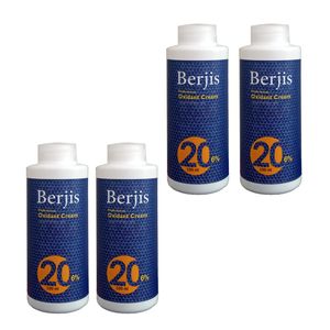 اکسیدان برجیس مدل 20 vol شش درصدی حجم 100 میلی لیتر مجموعه 4 عددی