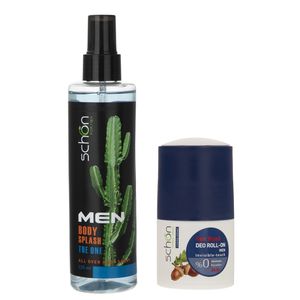 بادی اسپلش مردانه شون مدل the one حجم 220 میلی لیتر به همراه رول ضد تعریق مردانه شون مدل oak road حجم 50 میلی لیتر