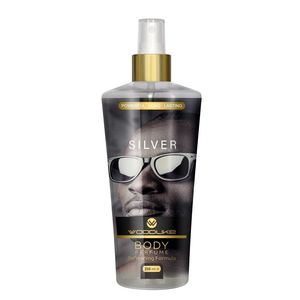 بادی اسپلش مردانه وودلایک مدل silver حجم 250 میلی لیتر