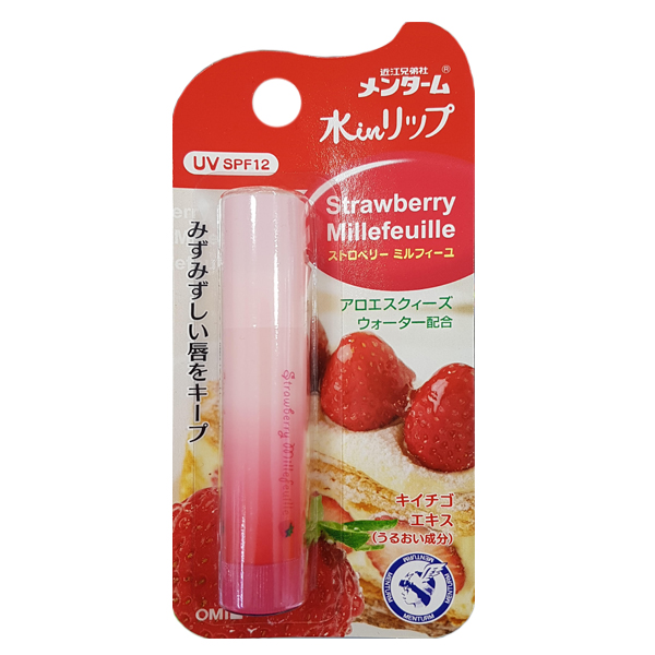 بالم لب امی مدل uv spf12 strawberry millefeuille