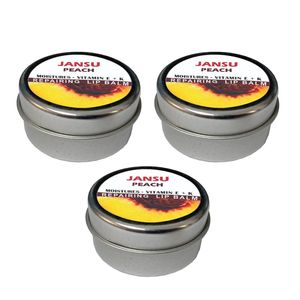 بالم لب تقویت کننده جانسو مدل peach lip balm مجموعه 3 عددی