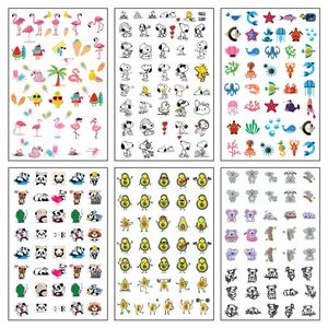 برچسب لنز ناخن طرح هاوایی کادو کد n67 بسته 6 عددی