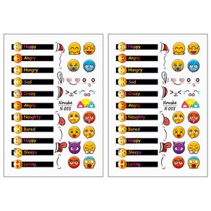 برچسب لنز ناخن مدل ایموجی کد n055 مجموعه 2 عددی