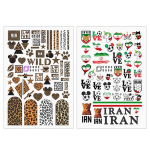 برچسب لنز ناخن مدل جام جهانی مجموعه 2 عددی