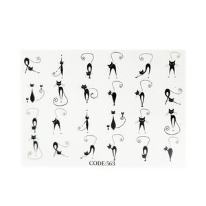 برچسب لنز ناخن مدل گربه کد 1051