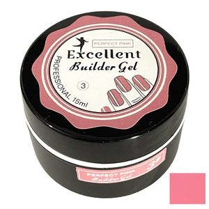 بیلدر ژل کاشت ناخن اکسلت مدل perfect pink حجم 15 میلی لیتر