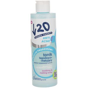 تونر پاک کننده آندر 20 سری anti acne مدل soothing and matting حجم 200 میلی لیتر