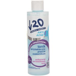تونر پاک کننده پوست آندر 20 سری anti acne مدل sensitive skin حجم 200 میلی لیتر