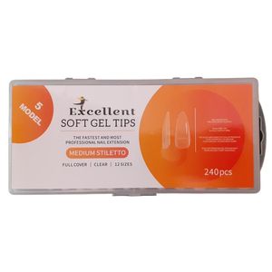 تیپ ژلیکس اکسلنت مدل medium stiletto بسته 240 عددی