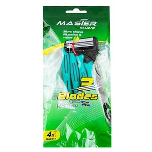 خود تراش مستر شیو مدل blades 3 کد g01 بسته 4 عددی