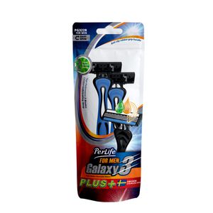 خود تراش پرلایف مدل galaxy3plus بسته 2 عددی