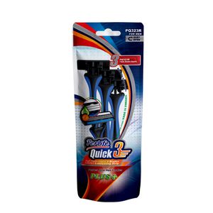 خود تراش پرلایف مدل quick3plus بسته 3 عددی