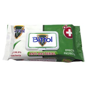دستمال مرطوب بیتول مدل anti bacterial بسته 10 عددی