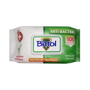 دستمال مرطوب بیتول مدل anti bacterial بسته 100 عددی