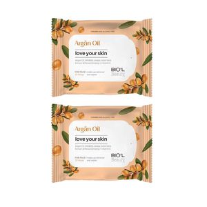 دستمال مرطوب بیول مدل argan oil مجموعه 2 عددی