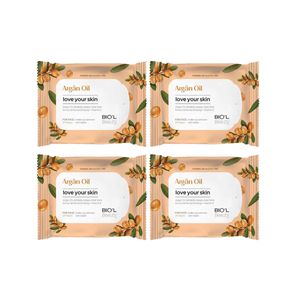 دستمال مرطوب بیول مدل argan oil مجموعه 4 عددی