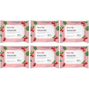 دستمال مرطوب بیول مدل rose hip مجموعه 6 عددی