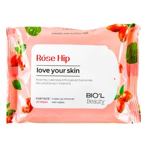 دستمال مرطوب بیول مدل rose hip بسته 20 عددی