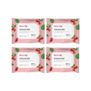 دستمال مرطوب بیول مدل rose hip مجموعه 4 عددی