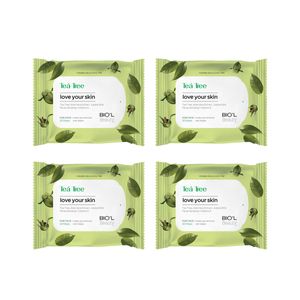 دستمال مرطوب بیول مدل tea tree مجموعه 4 عددی
